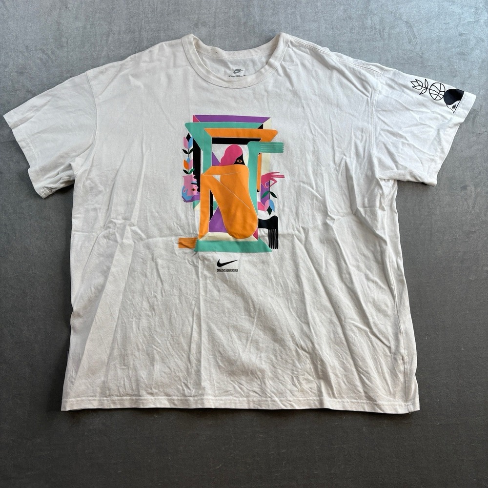 Nike Sportswear OC Art Dept T Shirt White Y2K Men's XXL